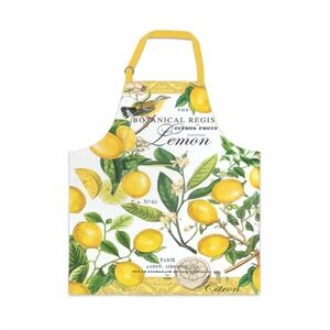 Michel Design Works Lemon Basil Cotton Apron NWT
